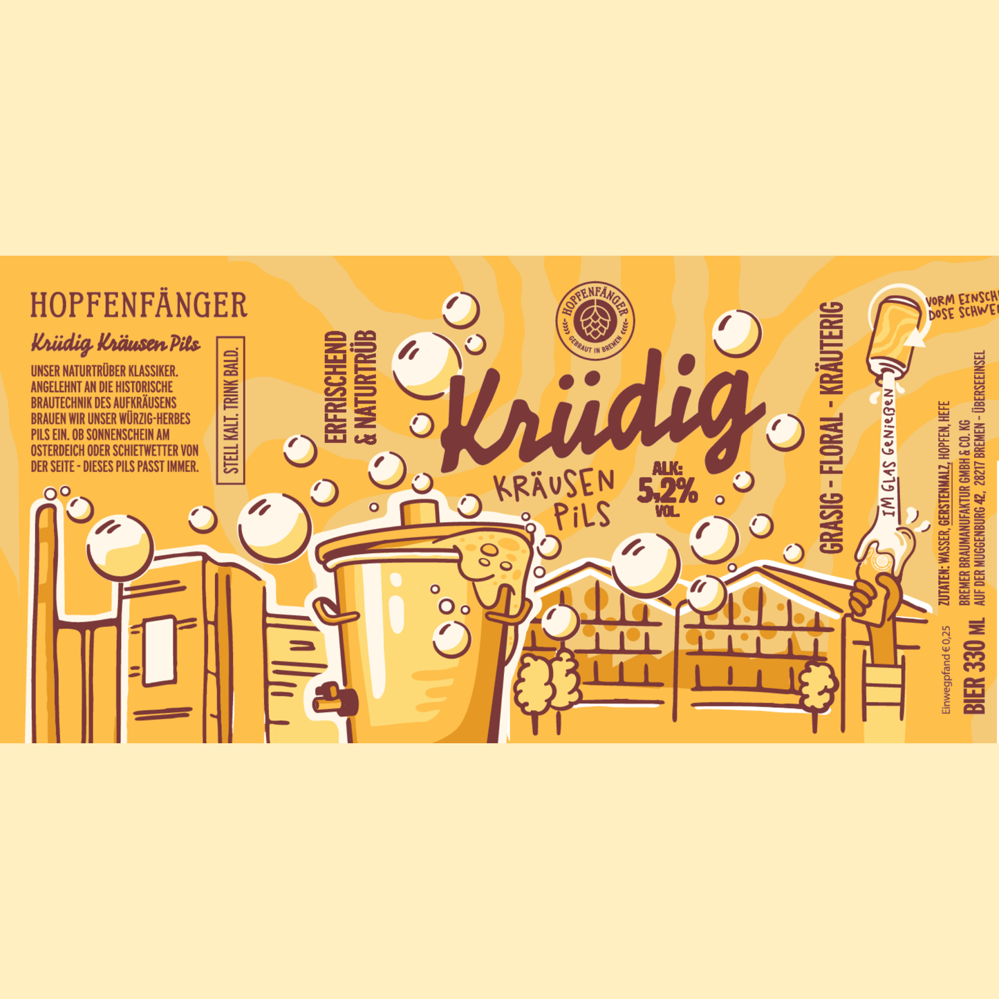 Krüdig Kräusen Pils 330ml