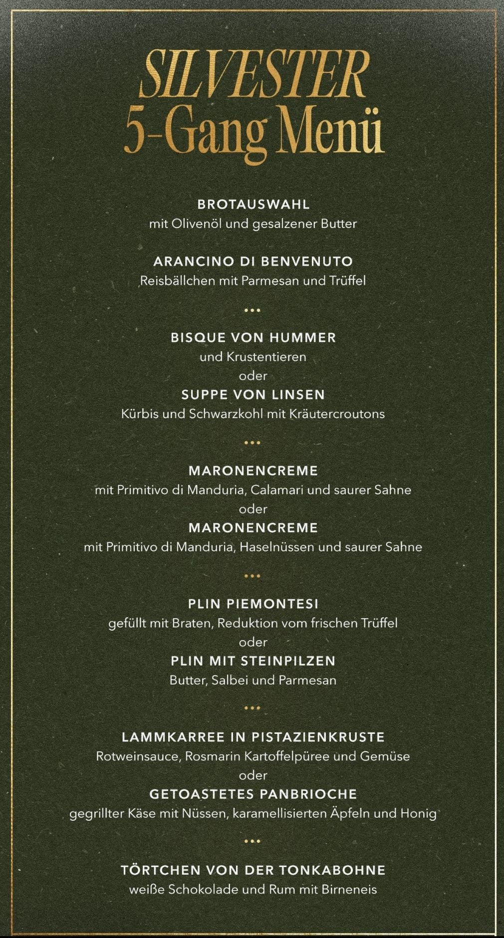 SILVESTER IM REISLAGER